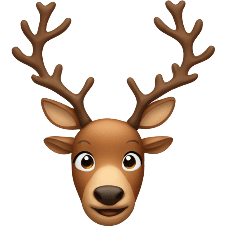 reindeer with antlers  emoji