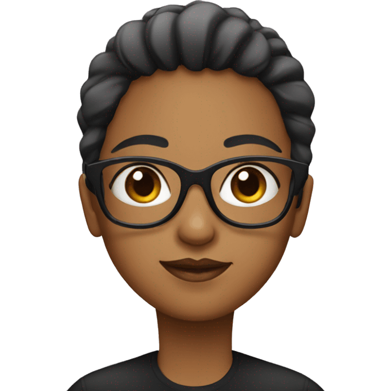 girl with black glasses  emoji