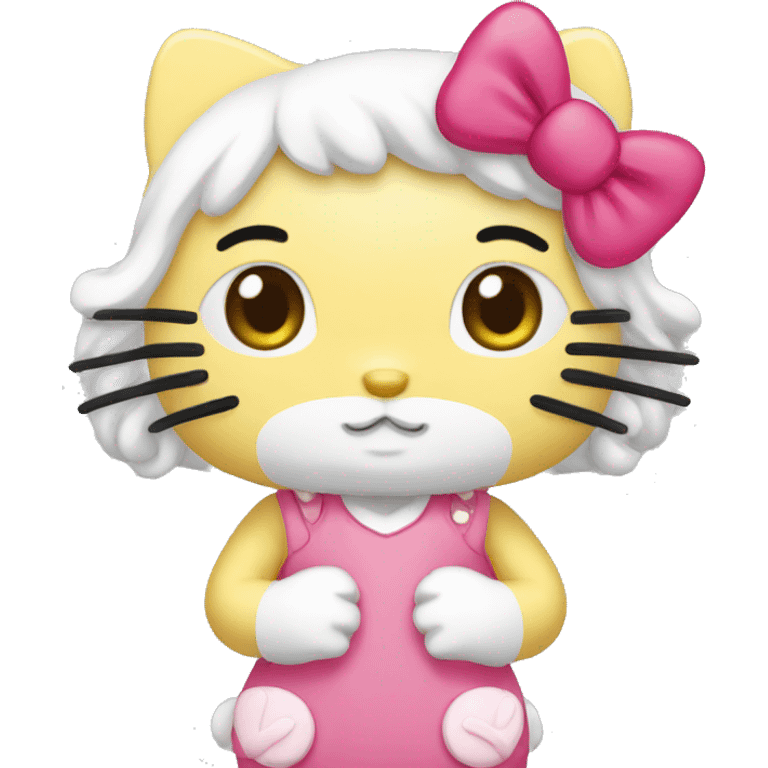 Hello kitty con gestos emoji