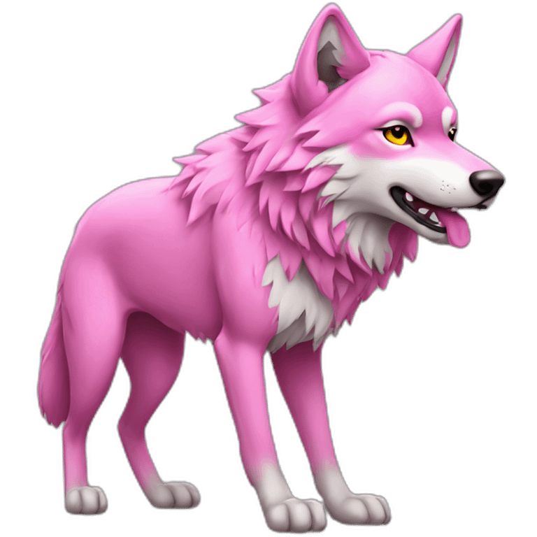 Wolf pink emoji