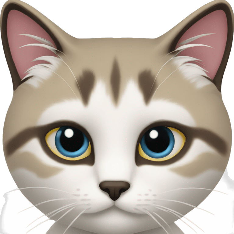 Gato siamés snowshoe emoji