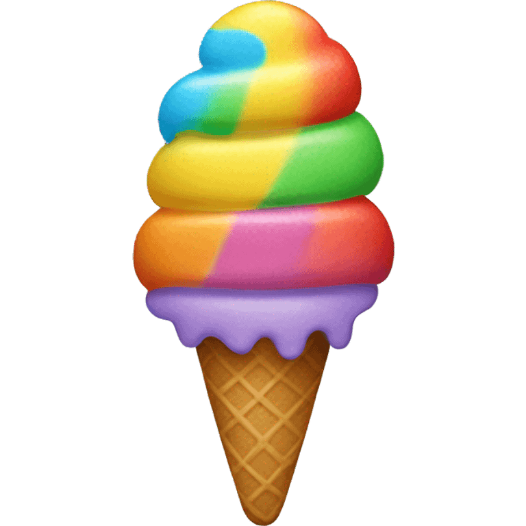 Rainbow icecream  emoji