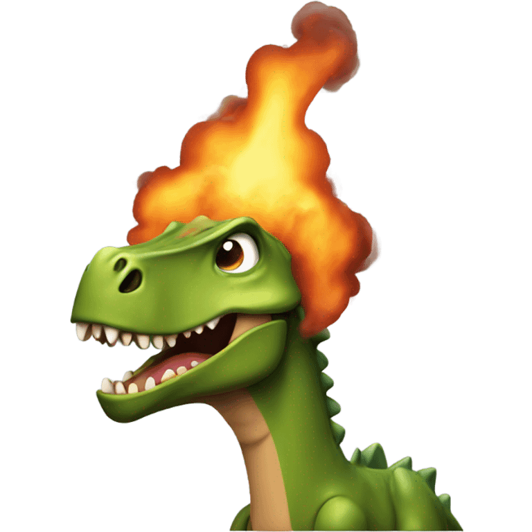 dinosaur smoldering emoji