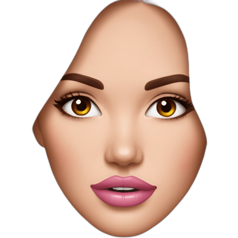 megan fox with soft pink lips emoji