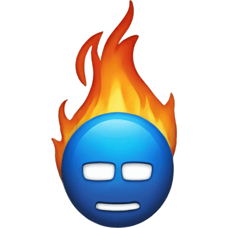 microsoft logo on fire emoji