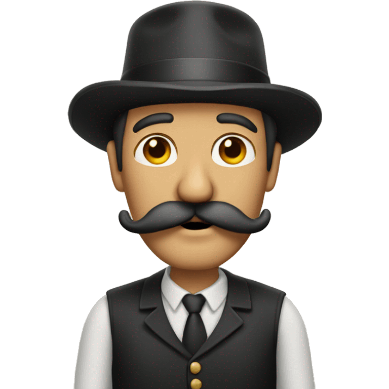 Man big handlebar moustache  emoji