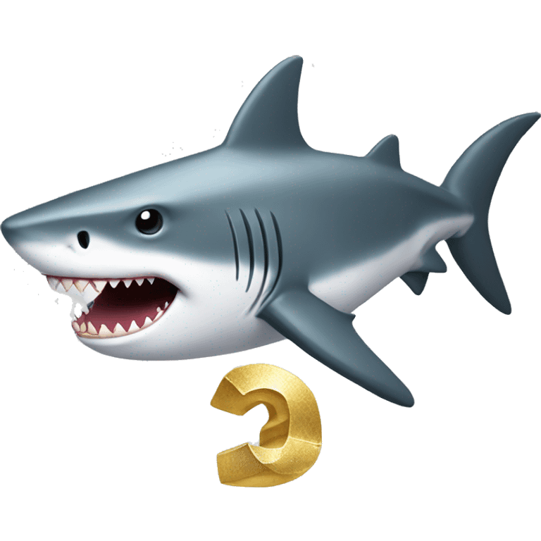 Shark with gold  emoji