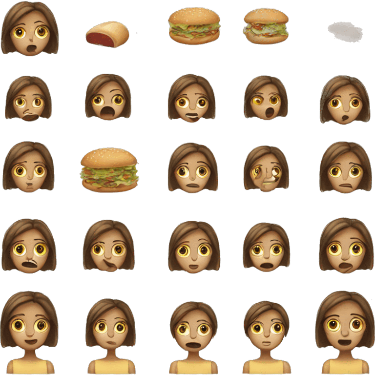 Skinny girl that is very hungry emoji