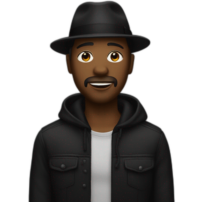 Chanteur noir emoji