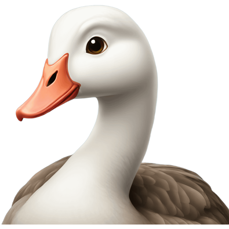 Cross-eyed goose emoji