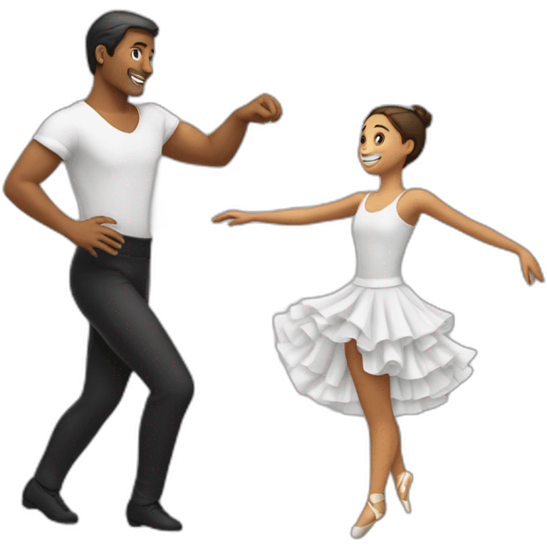 Un danseur avec une fille emoji