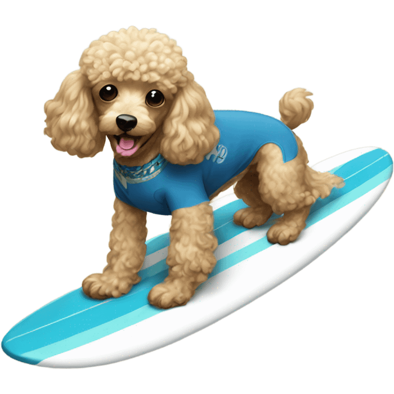 Surfing poodle emoji