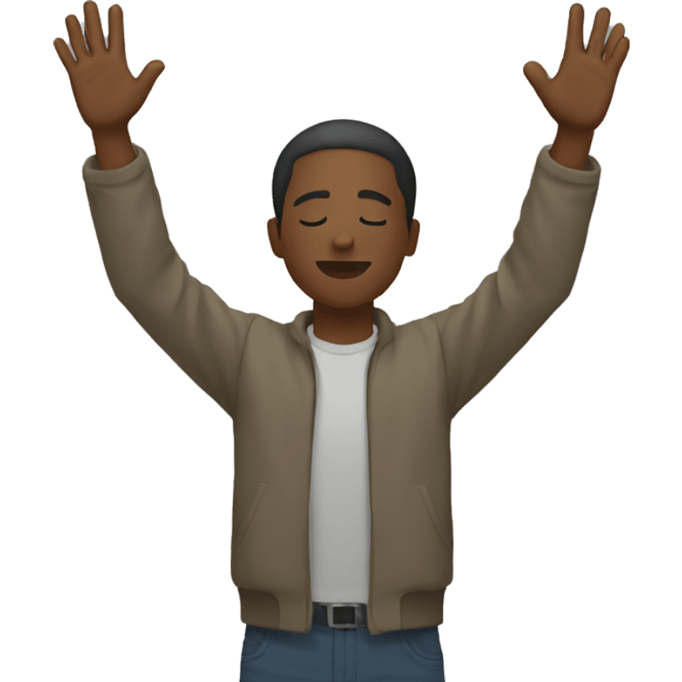 real worship on the ground arms up  emoji