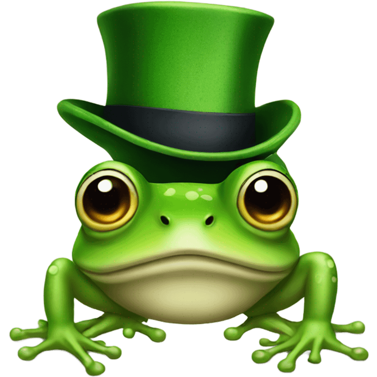 Frog with top hat emoji