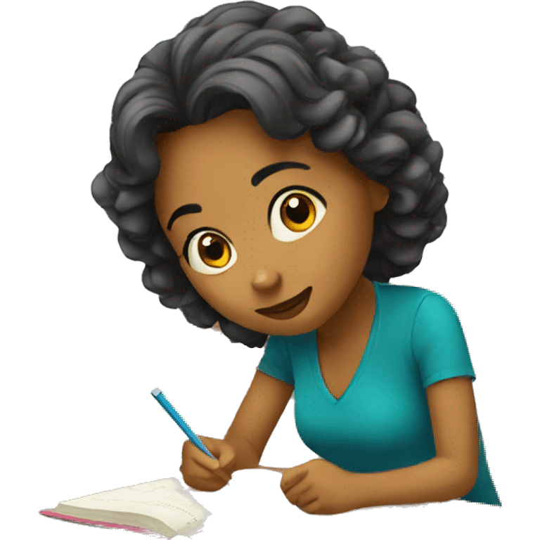 Girl studying emoji