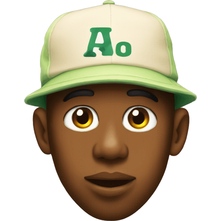 Tyler the creator with a hat that says golf emoji