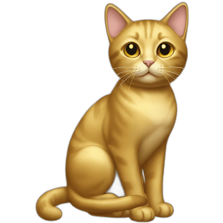 Cat gold emoji