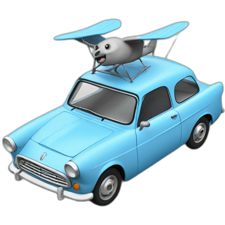 Flying Ford anglia emoji