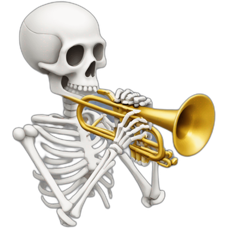 trumpet skeleton emoji