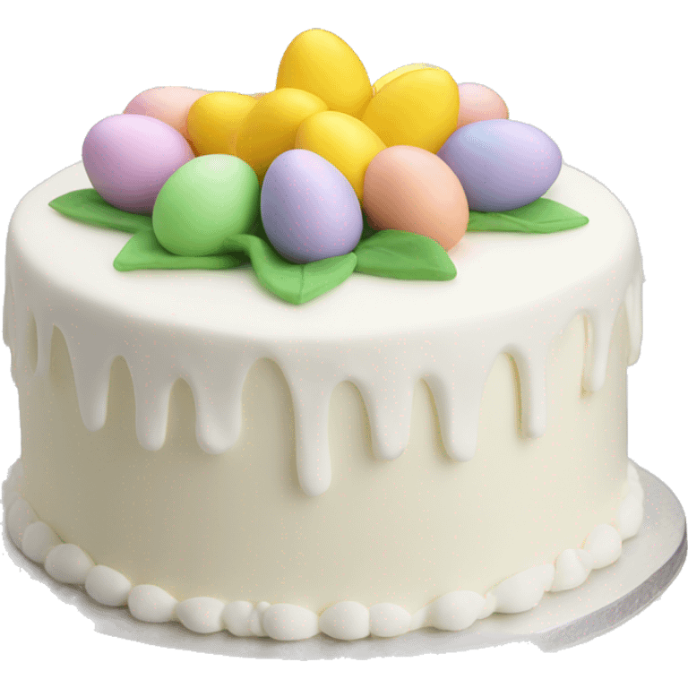 Easter white cake emoji