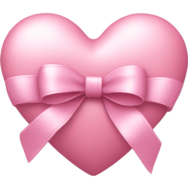 light pink heart with bow emoji