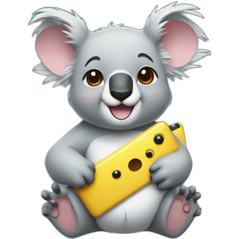 Koala with pikachu ears emoji