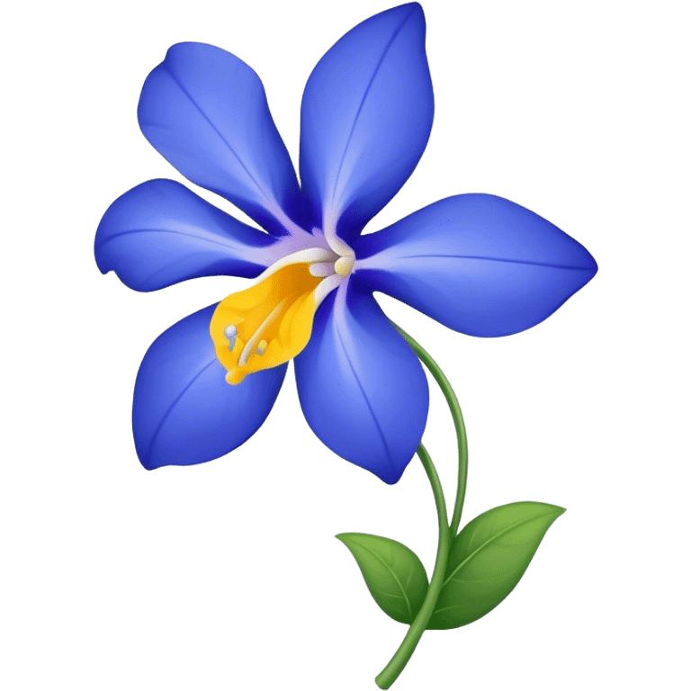 single Blue Thunbergia, straight stem emoji