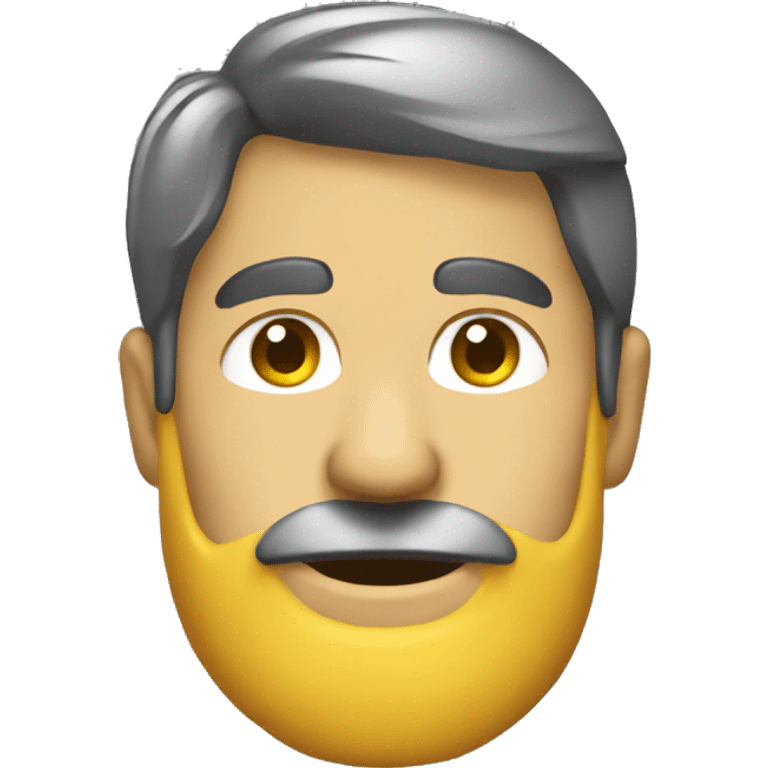 Constructor con barba prendas amarillas emoji