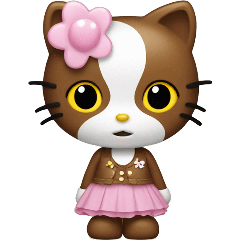 Brown hello kitty emoji