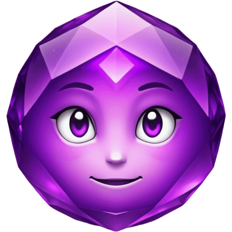 Cinematic Realistic Amethyst Emoji, Rich and soothing, with smooth, polished purple facets catching the light and casting soft, calming reflections. The deep violet hue seems to glow with an ethereal light, radiating peaceful energy and elegance. Soft glowing outline, capturing the essence of tranquility and mystery in a stunning amethyst. emoji