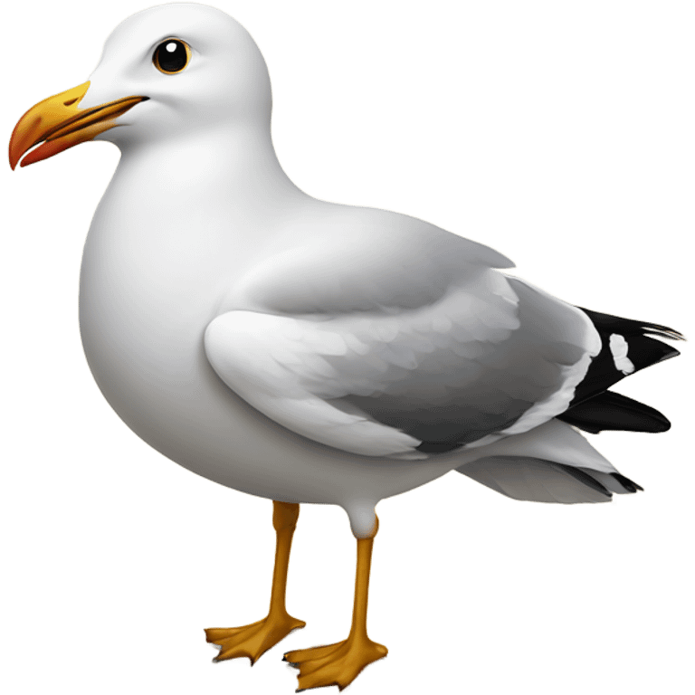 a seagull celebrating new year emoji