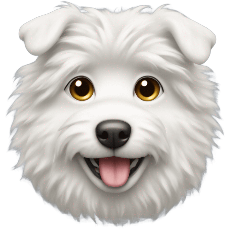 white fluffy dog  emoji