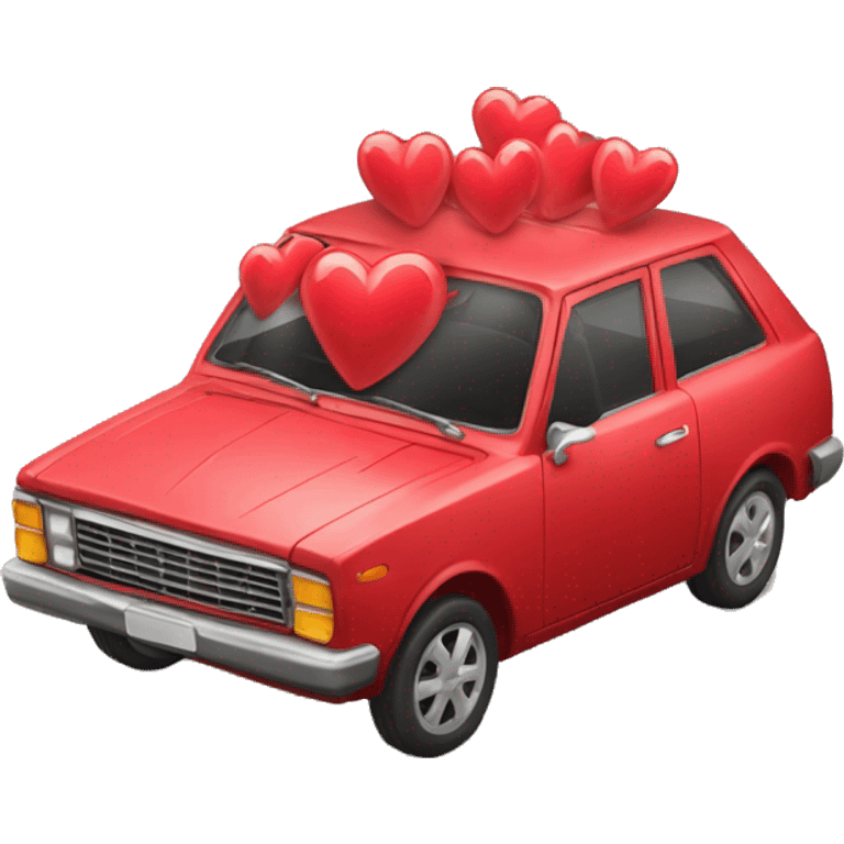 Coche con corazones emoji