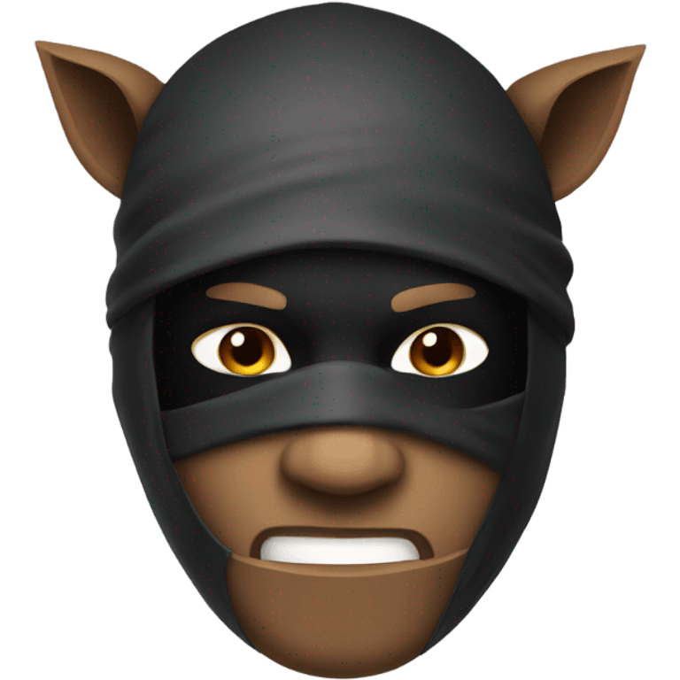 Ninja wearing a boar mask emoji