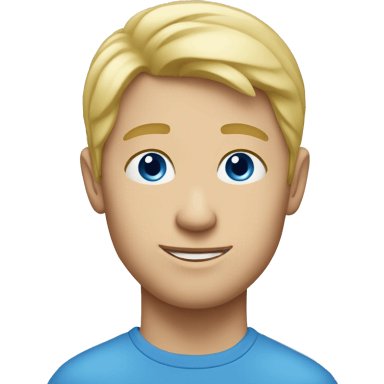 Blonde guy with blue eyes emoji