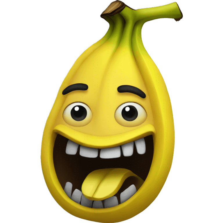 Evil banana emoji