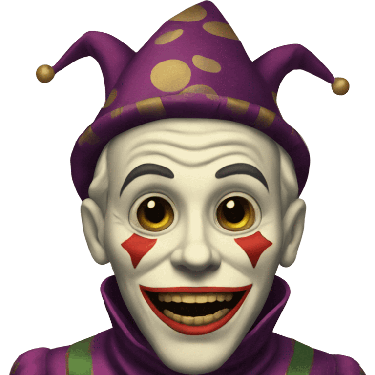 vintage scary jester  emoji