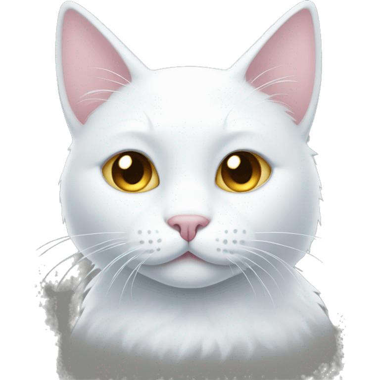 Sparkly white cat emoji