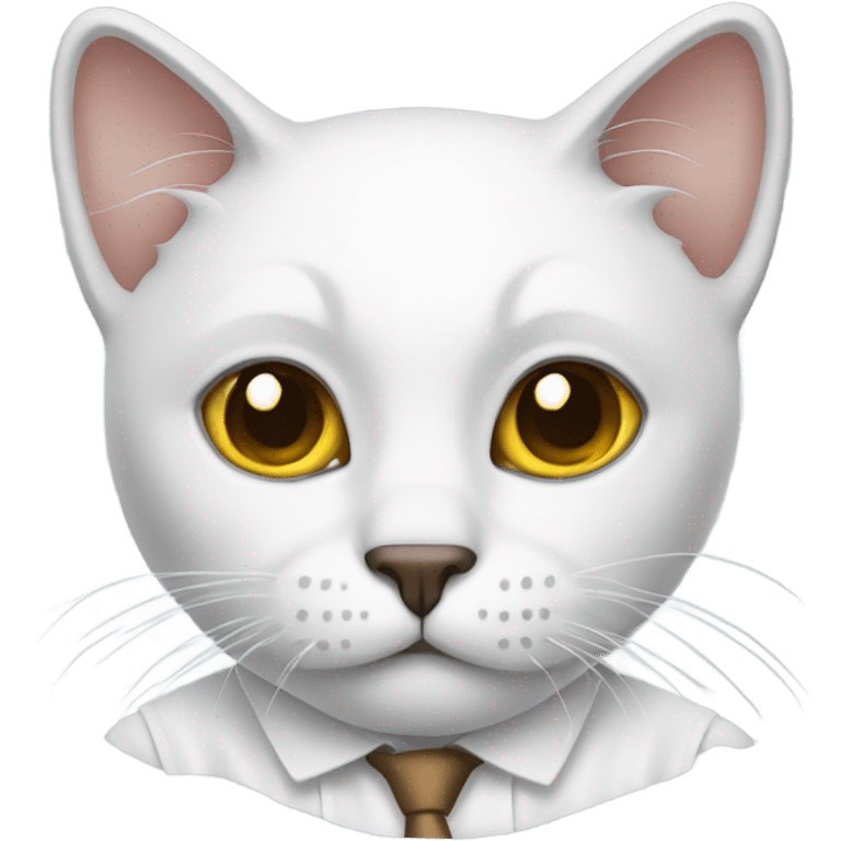 Cat with white shirt  emoji