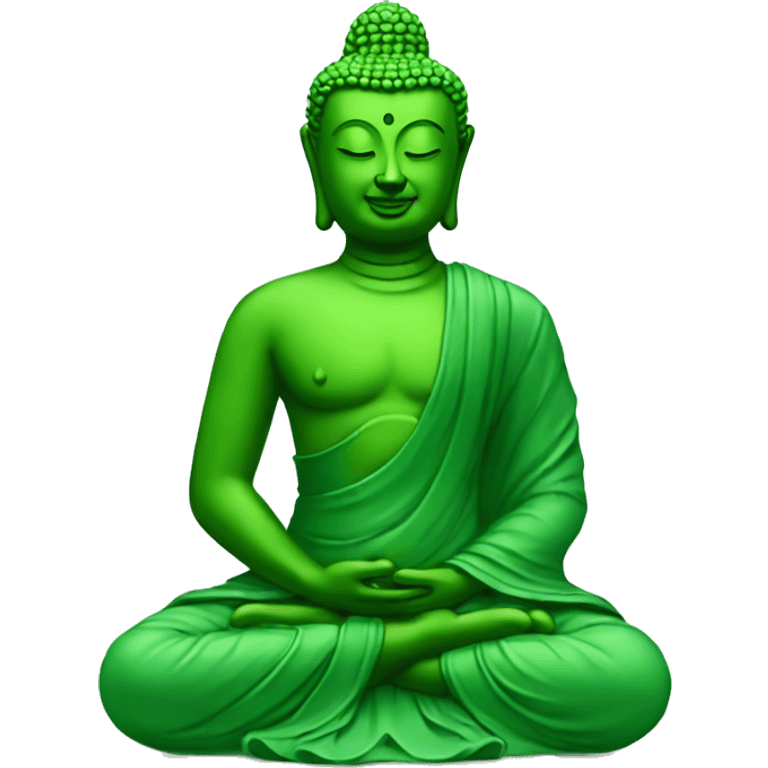 bouddha vert emeraude emoji