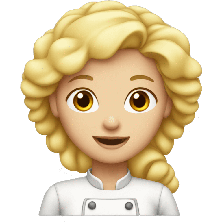 blond girl baker emoji