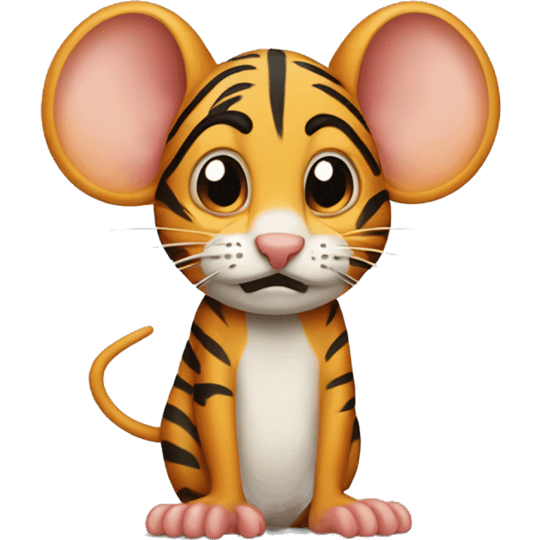 Mouse with a guilty Face and Tiger stripes  emoji