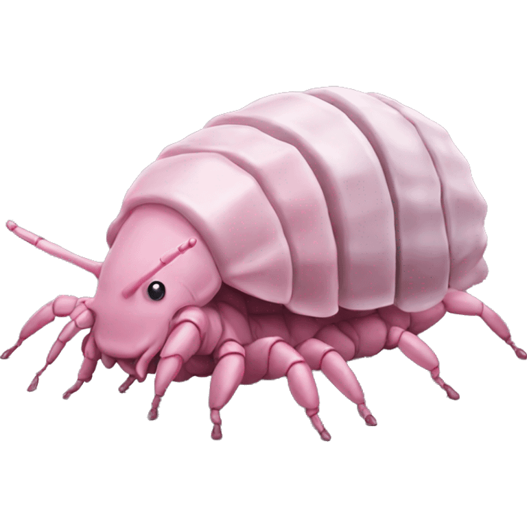 isopod wearing a pink bow emoji