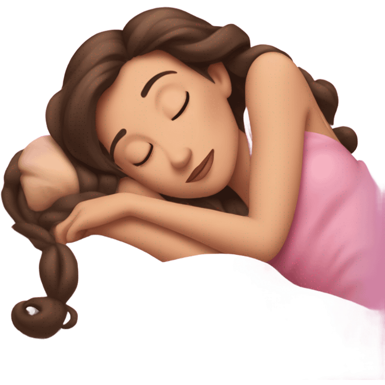 Sleeping brunette beauty Disney emoji