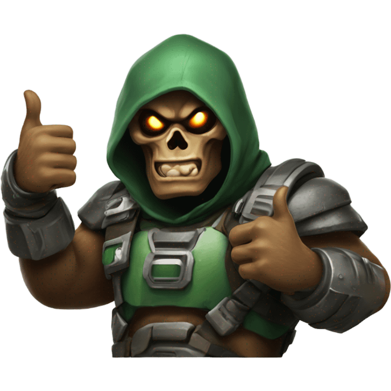 Doom raider giving thumbs up emoji