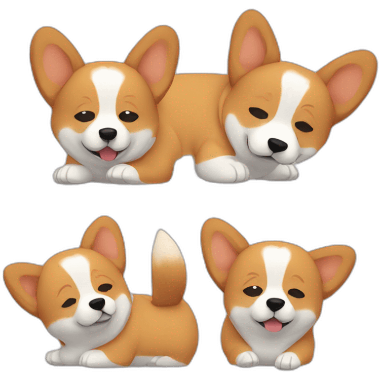 corgi not feeling well emoji