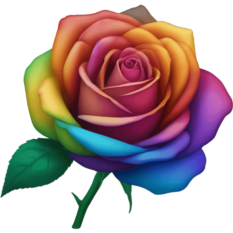 rainbow rose  emoji