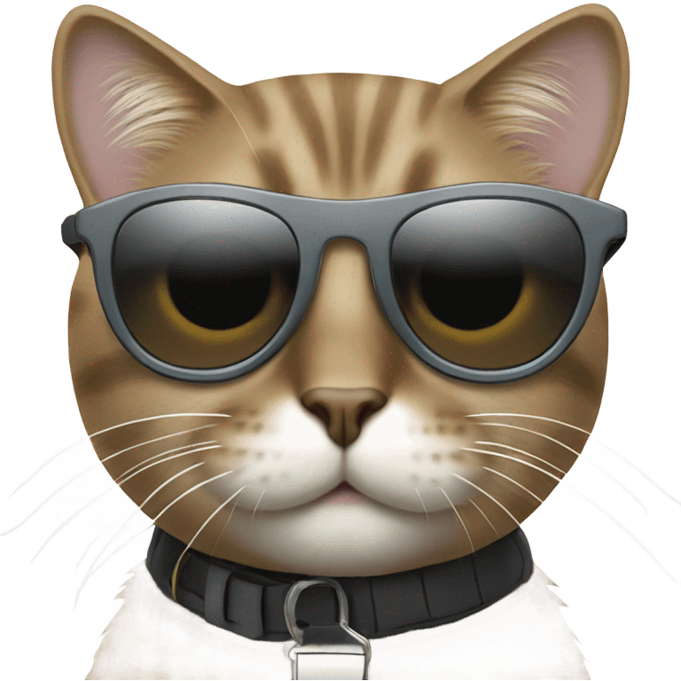 Cat with sunglasses emoji