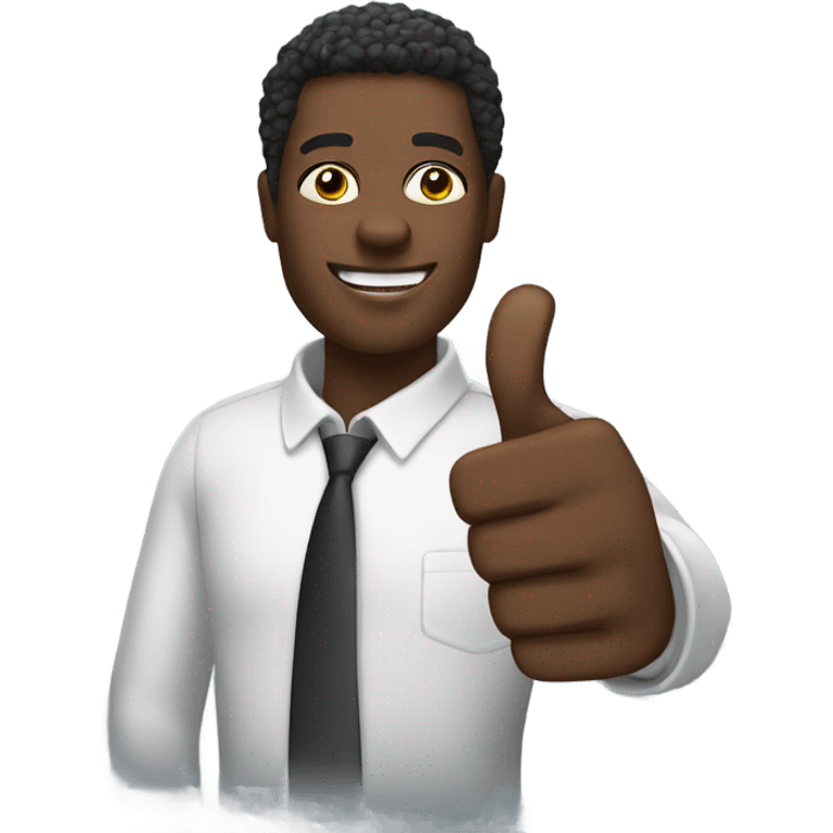 Black man thumbs up emoji