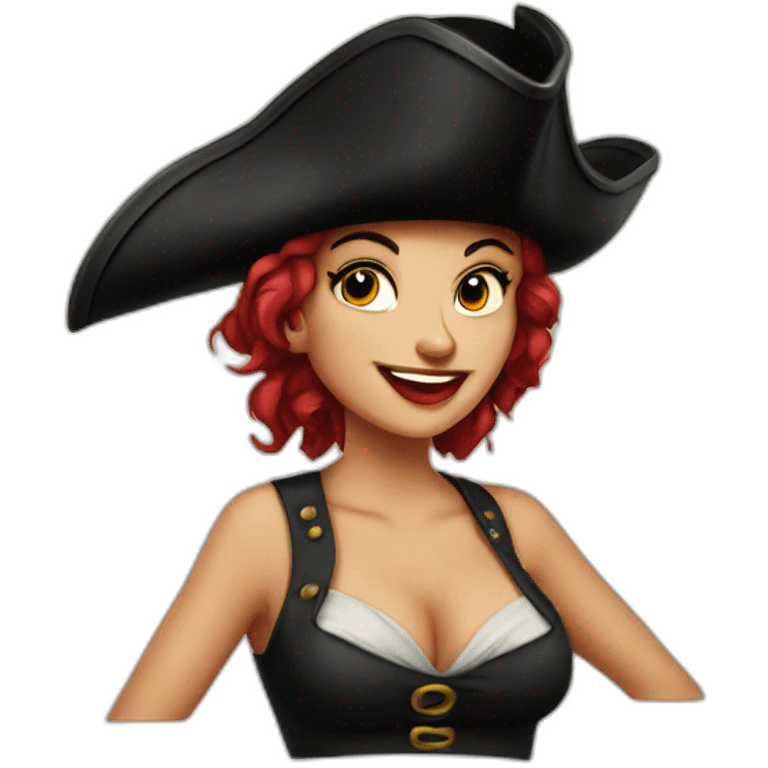 Pin-up pirate emoji